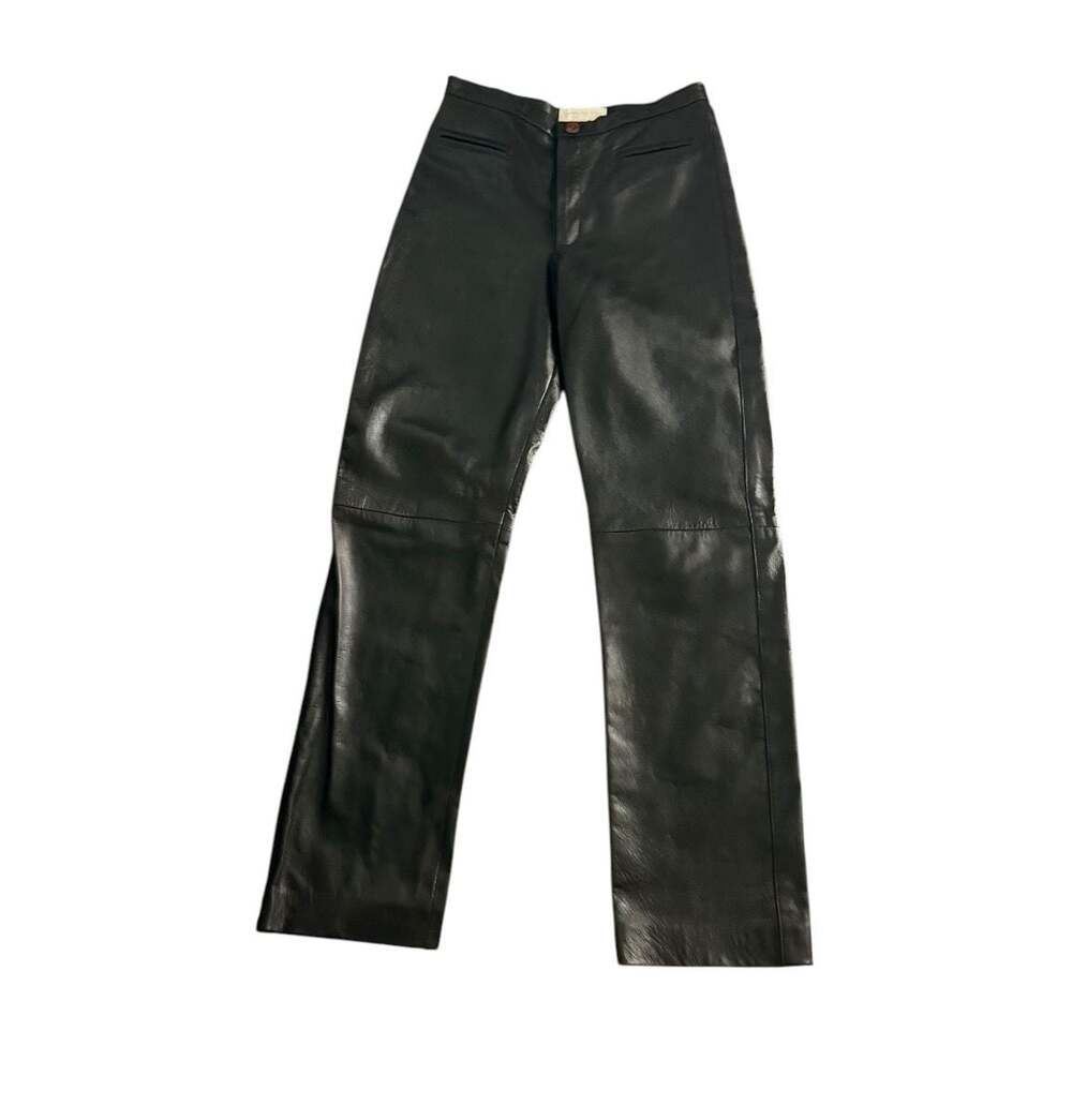 Vintage Y2K Cache Women's Lambs Leather Pants Size Small